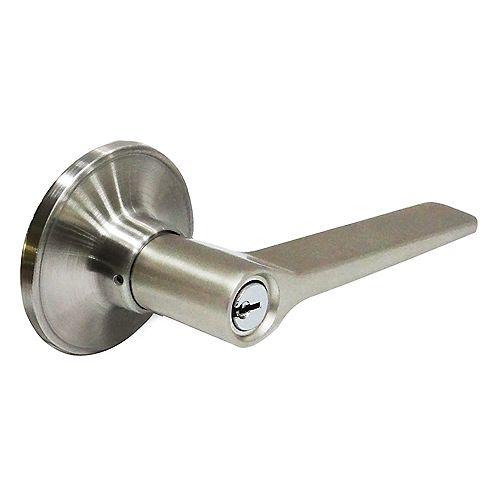 Schlage Latitude Satin Nickel Keyed Entry Door Lever With Century Trim The Home Depot Canada 8761