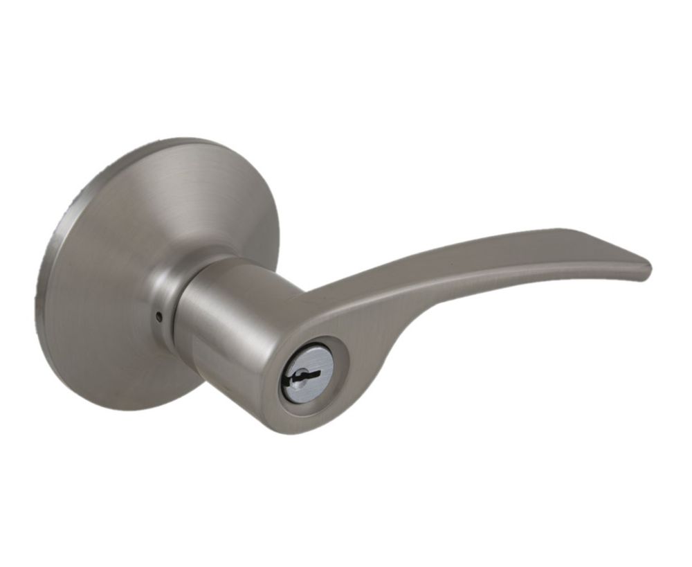Defiant Kensington Satin Nickel Entry Door Lever The Home Depot Canada