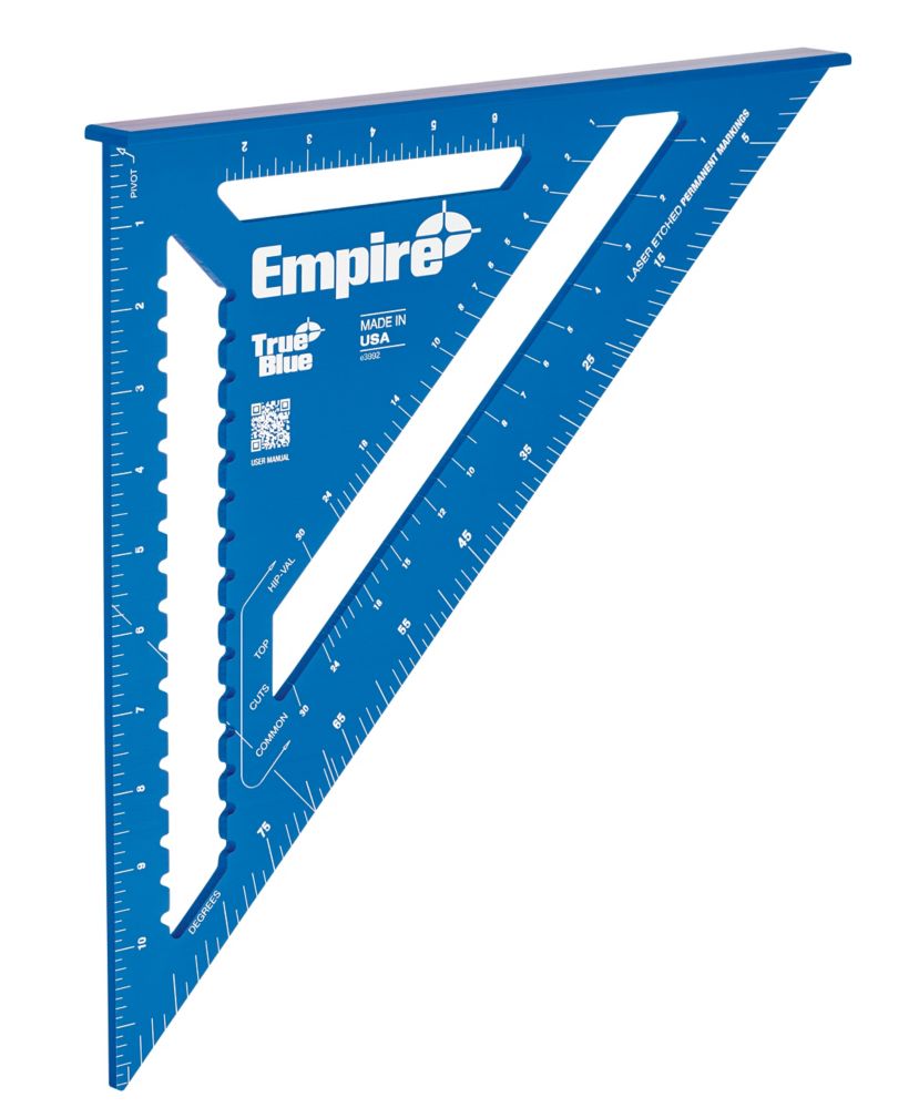 Empire 12-inch Laser Etched Aluminum Rafter Square 