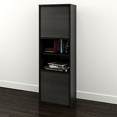Nexera 19 Inch X 56 375 12 6 Shelf Manufactured Wood 19 Inch X 56 375 12 6 Shelf Manufactured Wood Cubed Bookcase In Black
