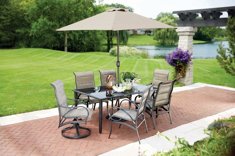 Hampton Bay Valley Stream 8-Piece Patio Dining Set With ...