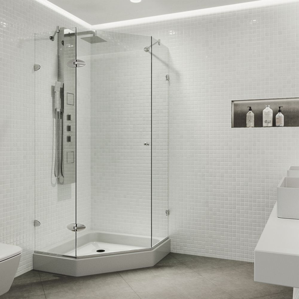 Vigo Cabine de douche néoangle sans cadre Verona de avec receveur