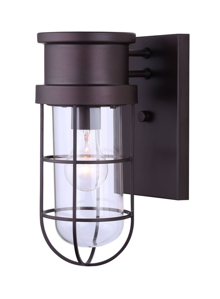 Canarm Ltd Brooklyn 1 Light Outdoor Orb Wall Wire Cage Canarm Ltd Brooklyn 1 Light Outdoor Orb Wall Wire Cage Clear Glass The Home Depot Canada