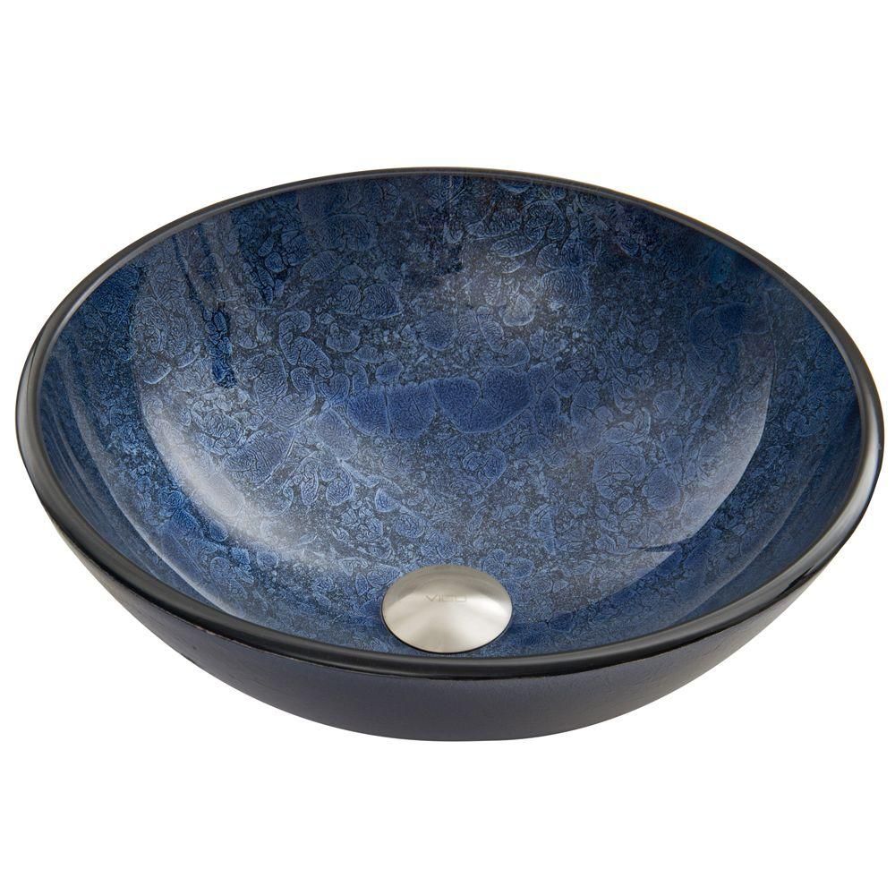 Indigo Eclipse Glass Vessel Bathroom Sink VG07054 Canada Discount