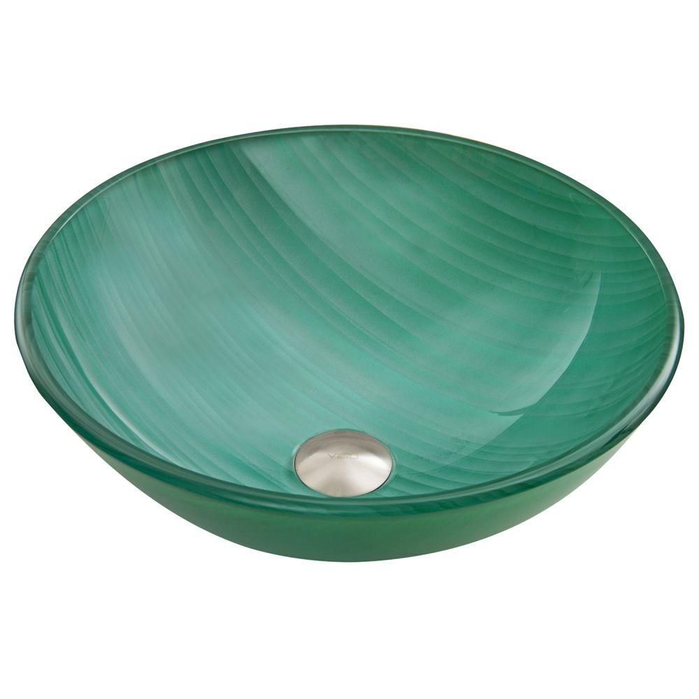 Whispering Wind Glass Vessel Bathroom Sink VG07066 Canada Discount