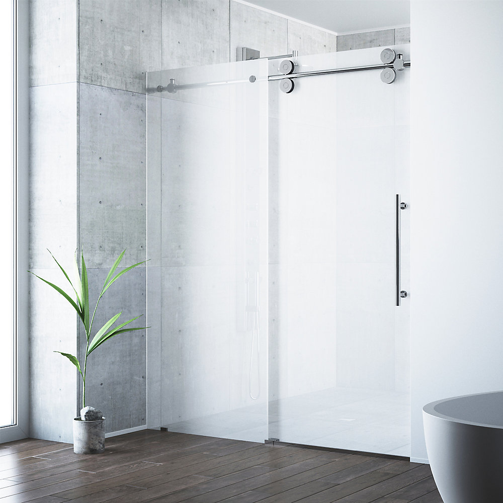 Porte De Douche Sans Cadre Vigo Porte de douche coulissante sans cadre et régable Elan de | Home