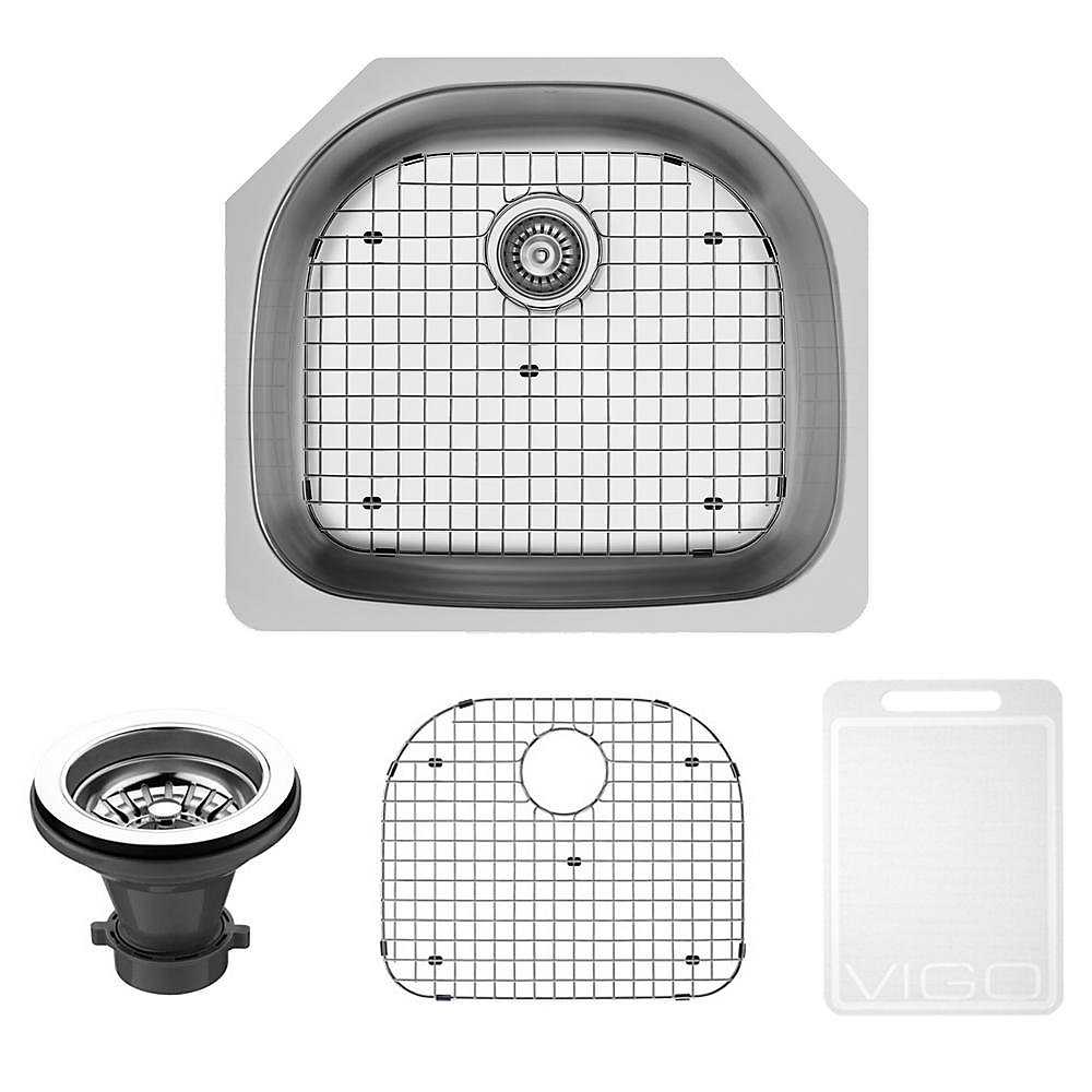 Stainless Steel Undermount Kitchen Sink Grid And Strainer 18 Gauge 24 Inch
