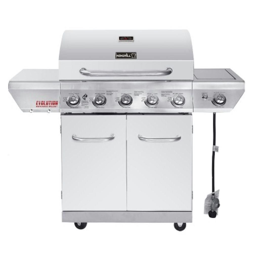 Nexgrill Evolution 5 Burner Stainless Steel Gas Grill With ...