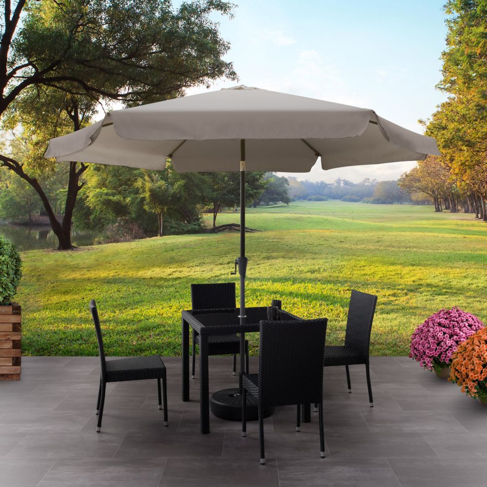 Corliving Tilting Patio Umbrella in Sand Grey | The Home ... on {keyword}