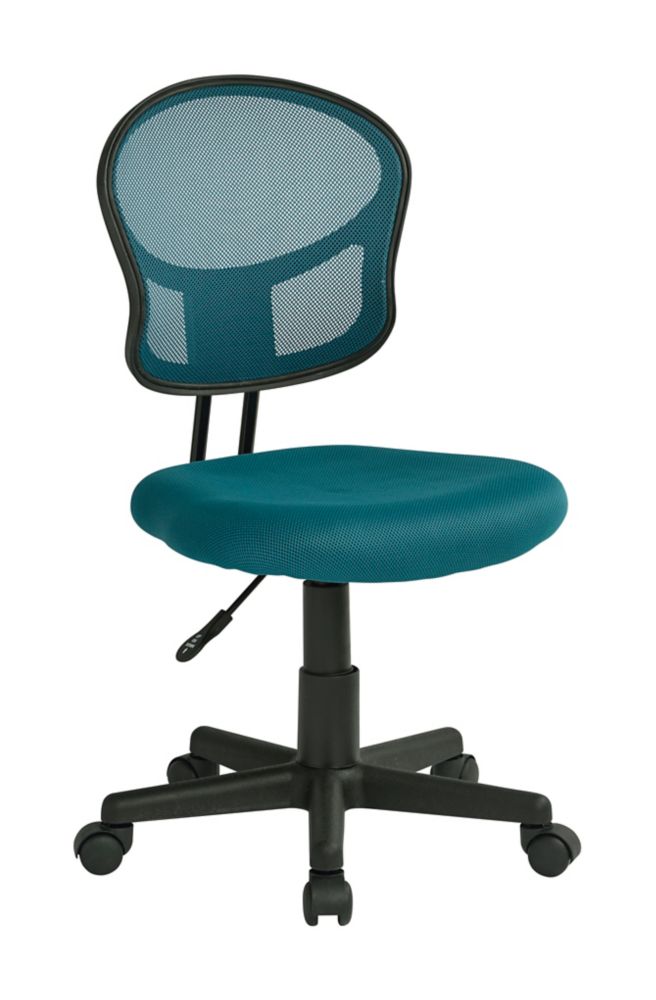 Office Star Mesh Task Chair In Blue The Home Depot Canada