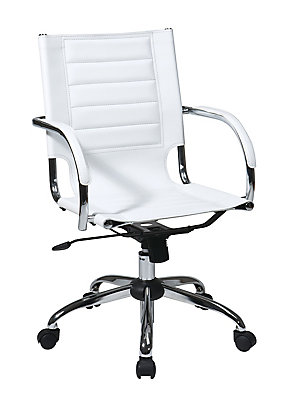 Avenue Six White Trinidad Office Chair With Padded Arms And Chrome Avenue Six White Trinidad Office Chair With Padded Arms And Chrome Accents The Home Depot Canada