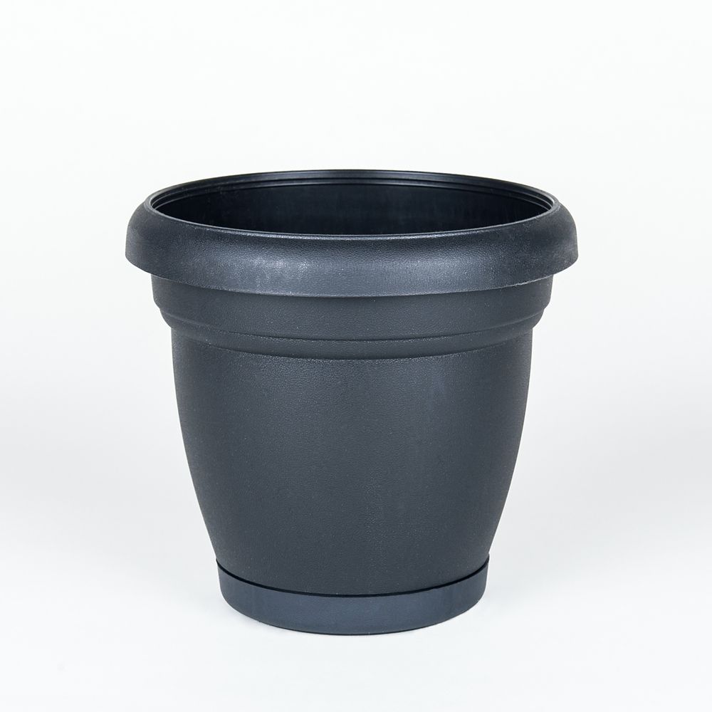 THD Generic 12inch Heritage Planter in Black The Home Depot Canada