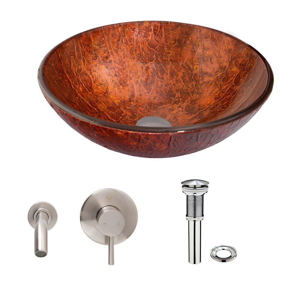... Vessel Sink and Olus Wall Mount Faucet Set VGT346 Canada Discount