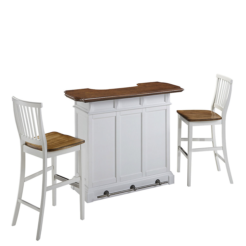 Home Styles Americana White Bar And Two Stools The Depot Canada Home Styles Americana White Bar And Two Stools