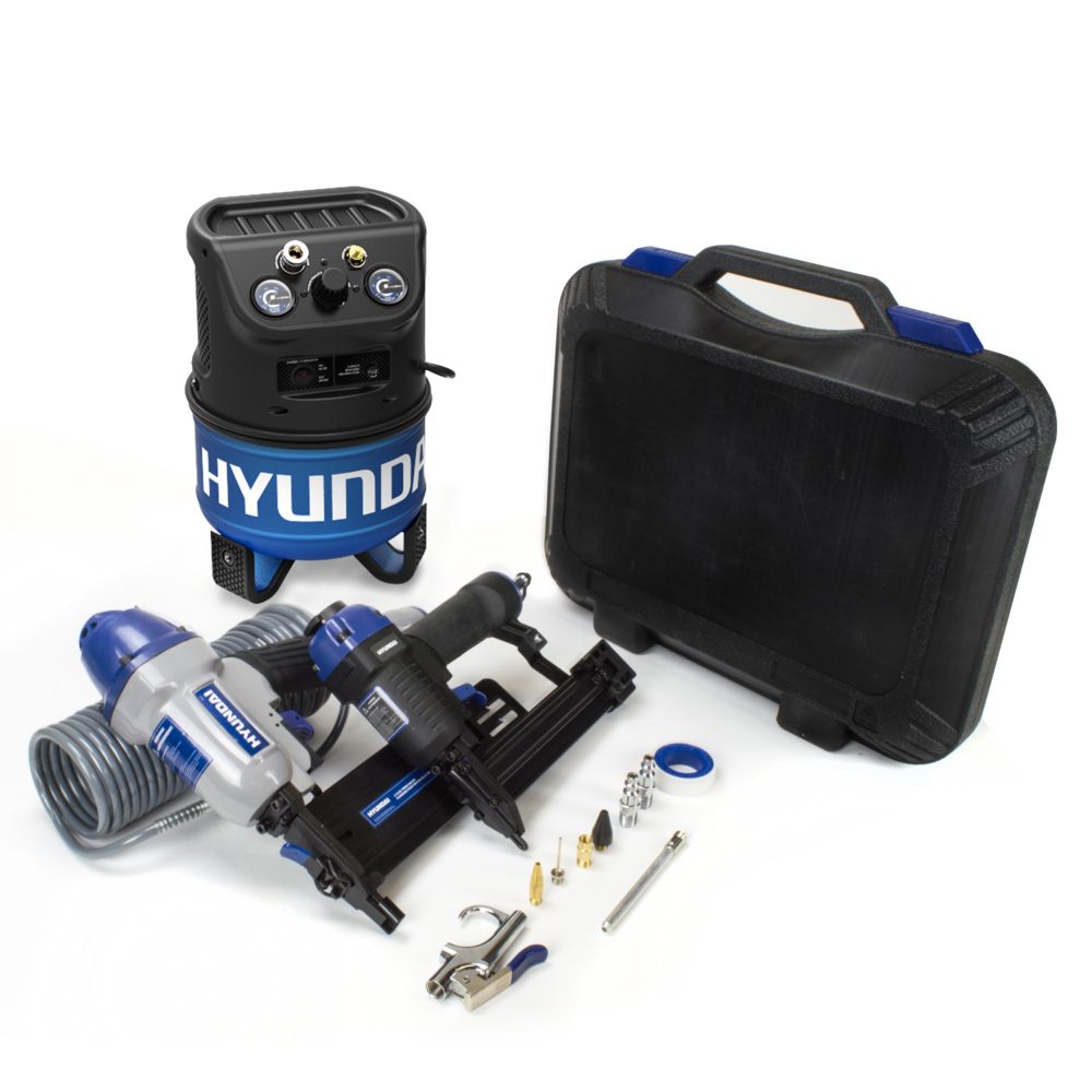 Hyundai Hyundai 2 Gal. Portable Electric Air Compressor With 4Tool