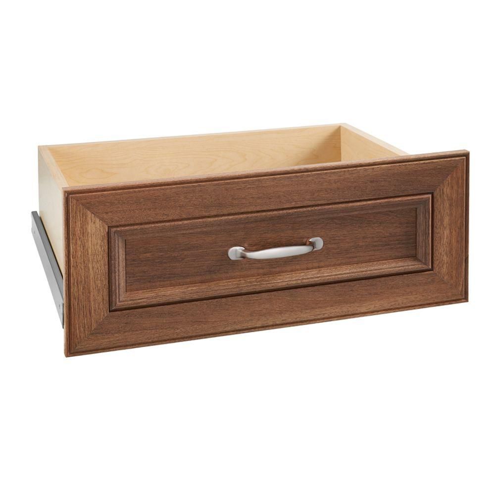 Closetmaid Impressions Corner Unit Organizer Chocolate The Home Closetmaid Impressions 25 In Walnut Wide Deluxe