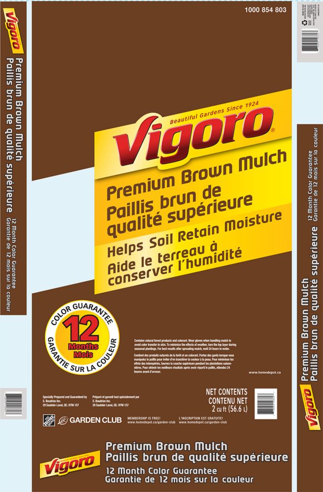 Vigoro Brown Cedar Mulch The Home Depot Canada