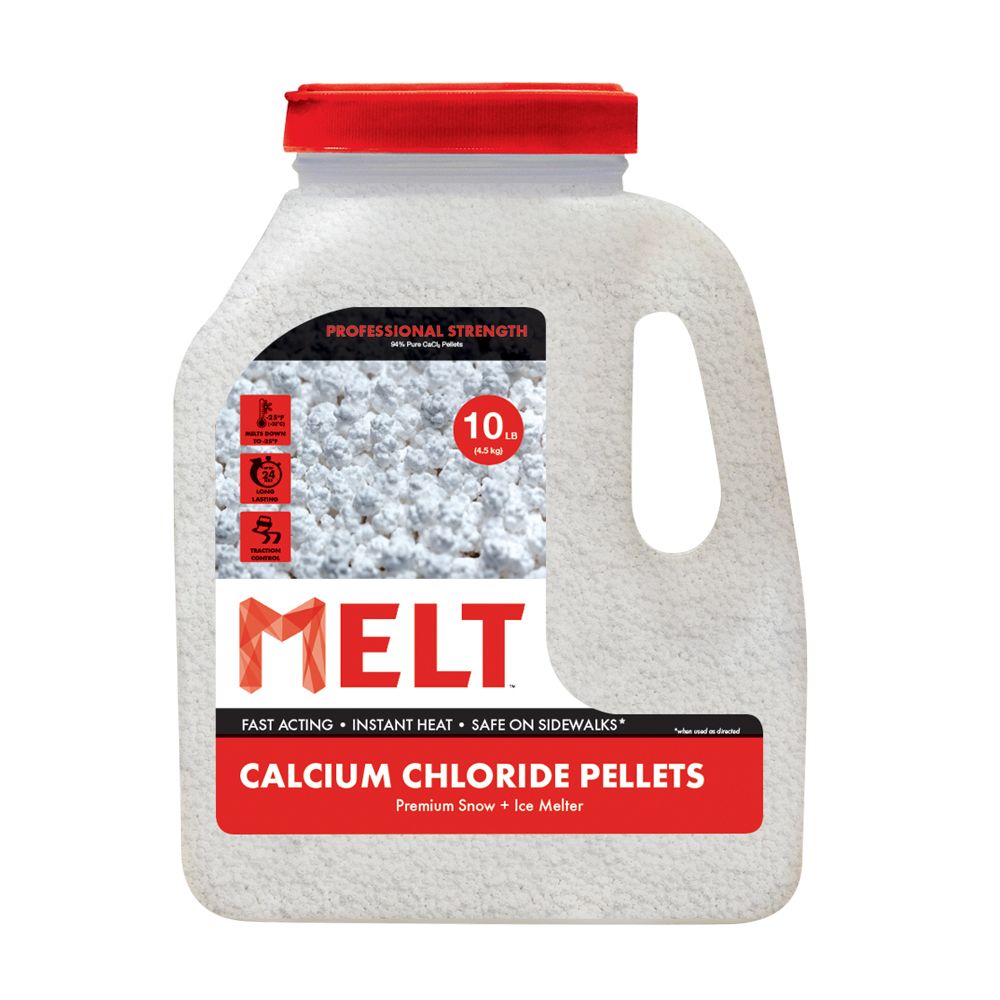 Melt 10LB Calcium Chloride Pellets Ice Melter Jug