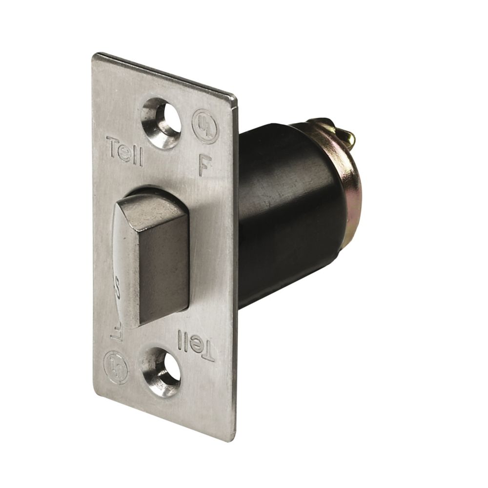 Tell 2 3/8inch Commercial Unguarded Cylindrical Satin Latch Bolt The