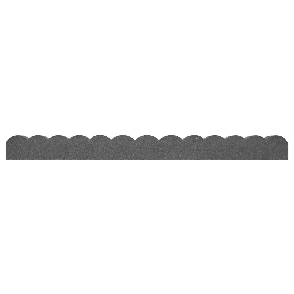 Eco Trend 47 Inch Scalloped Edge Garden Border In Pylon Grey The Eco Trend 47 Inch Scalloped Edge Garden Border In Pylon Grey