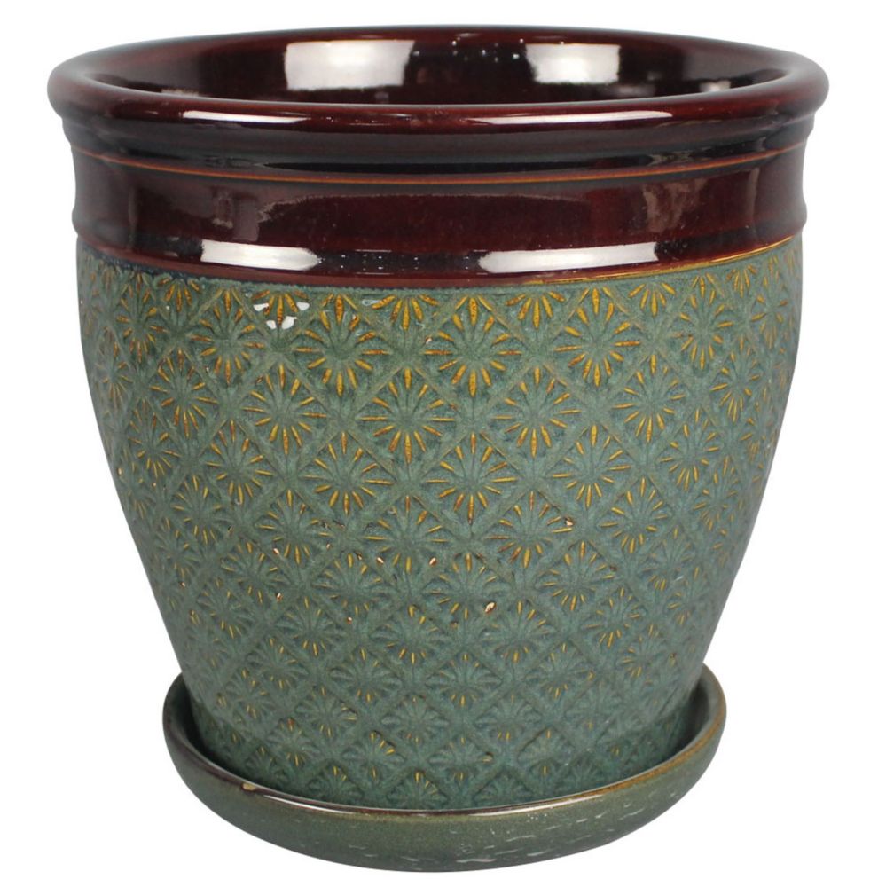 Trendspot 12inch Solid Studio Pot Red Planter The Home