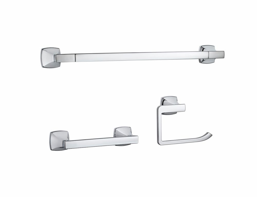 Pfister Venturi 3 Piece Bath Accessory Kit In Polished Chrome Bath Accessory Kit In Polished Chrome
