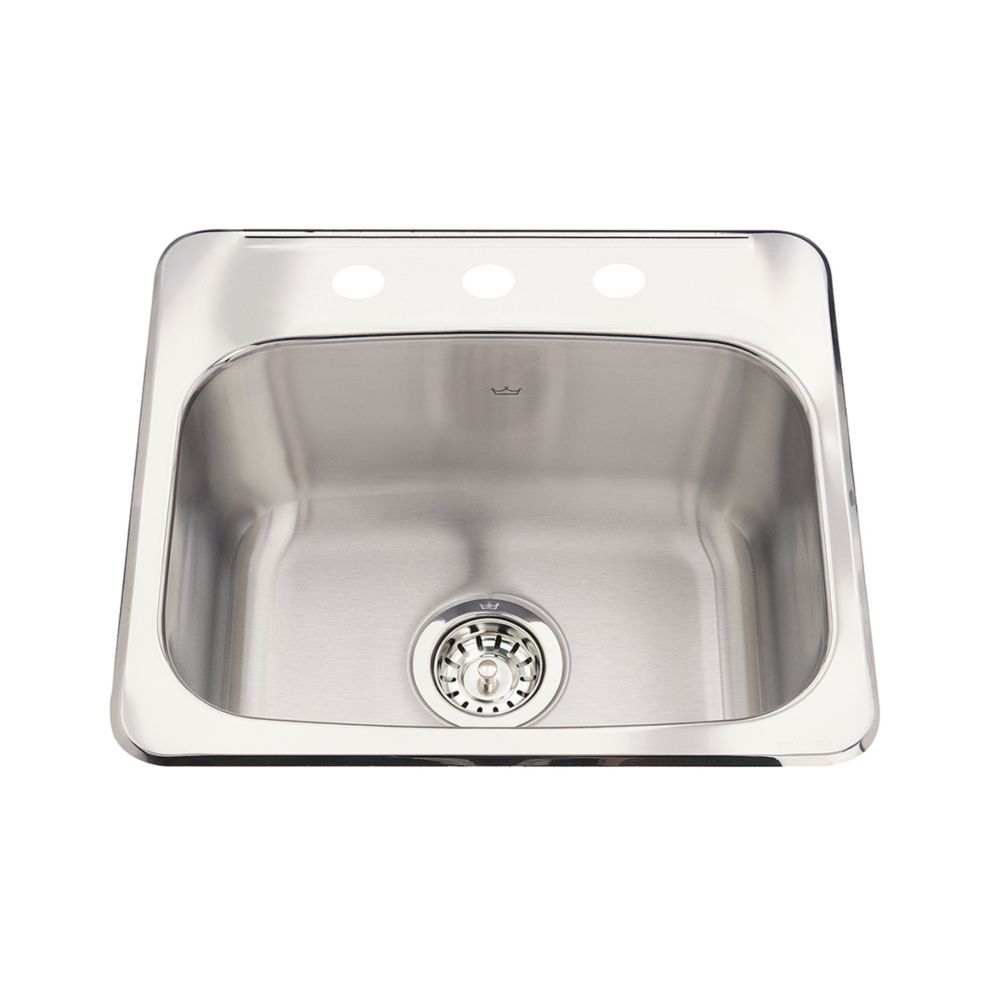 Kindred Single sink 20 Ga 3 hole drilling The Home Depot Canada