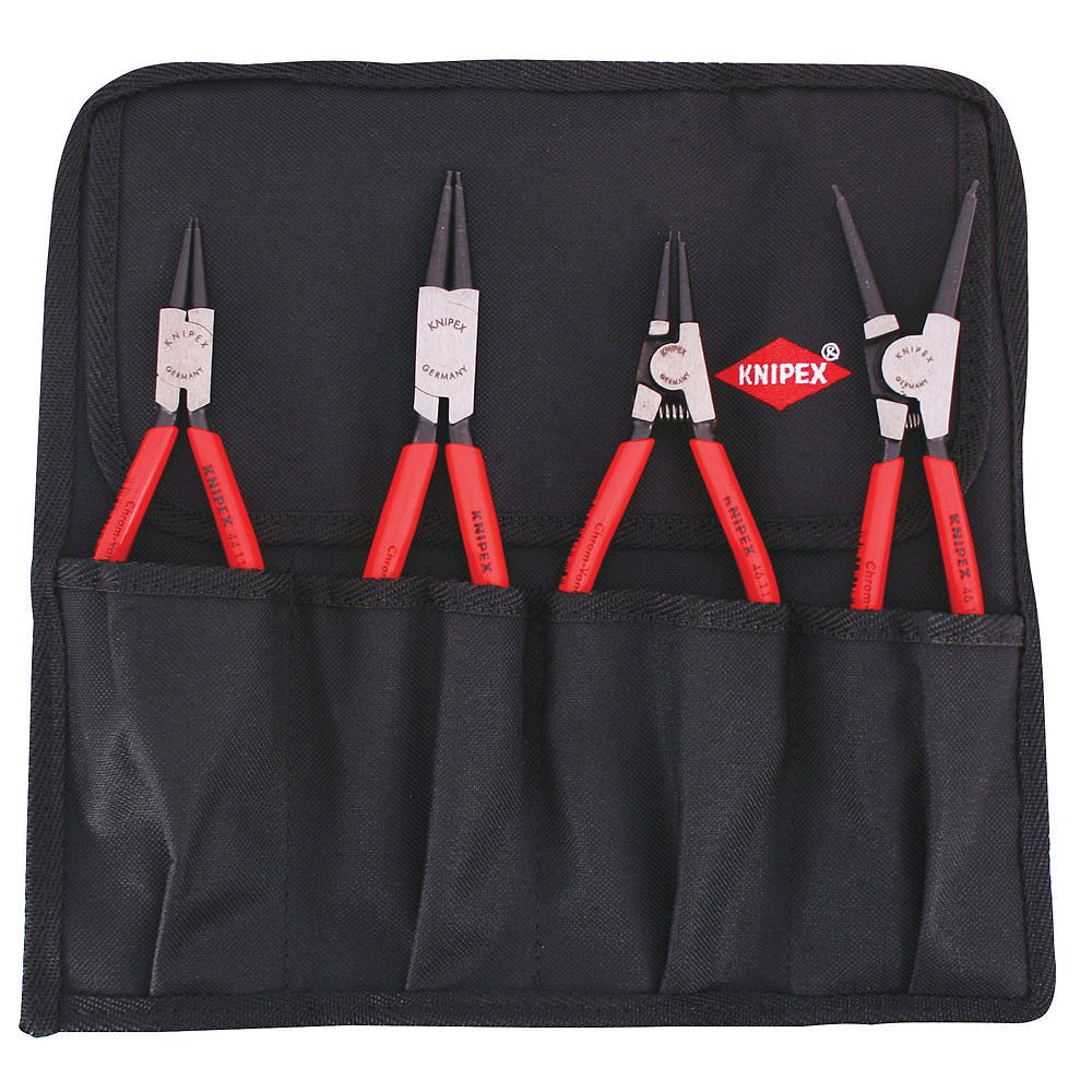 Knipex 4Piece Internal/External Straight Circlip SnapRing Pliers Set