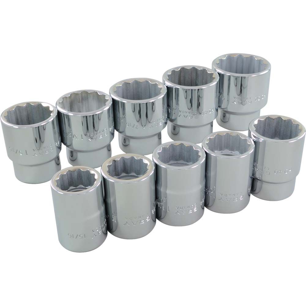 GRAY TOOLS Socket Set 10-Piece 3/4 Inch Drive 12 Point Standard Sae ...