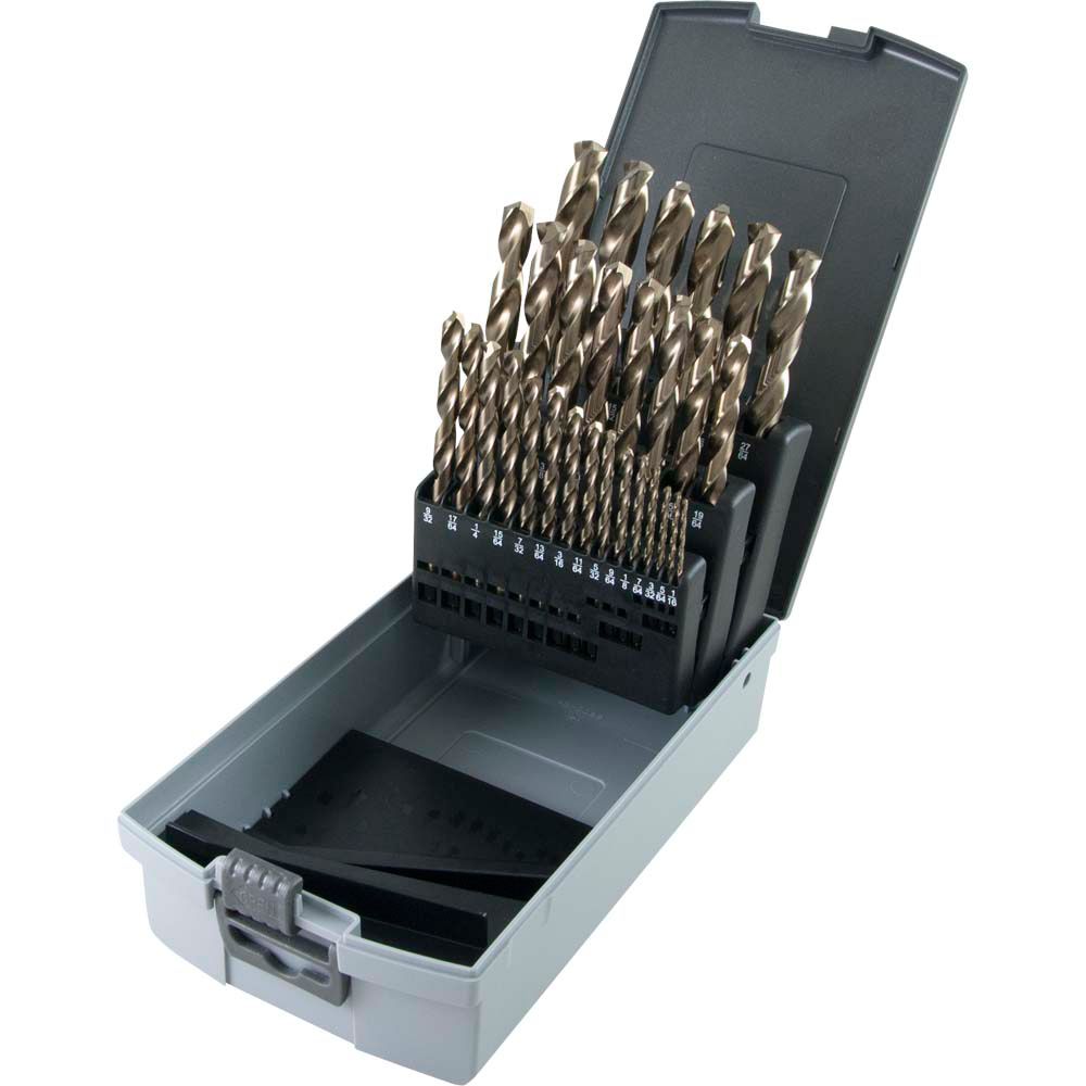 29-Piece Sae Colbalt High-Speed Drill Bit Set