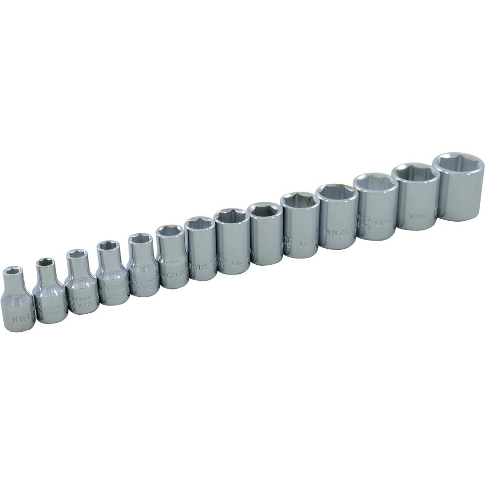 GRAY TOOLS 14Piece Socket Set 1/4 Inch Drive 6 Point Standard Metric The Home Depot Canada
