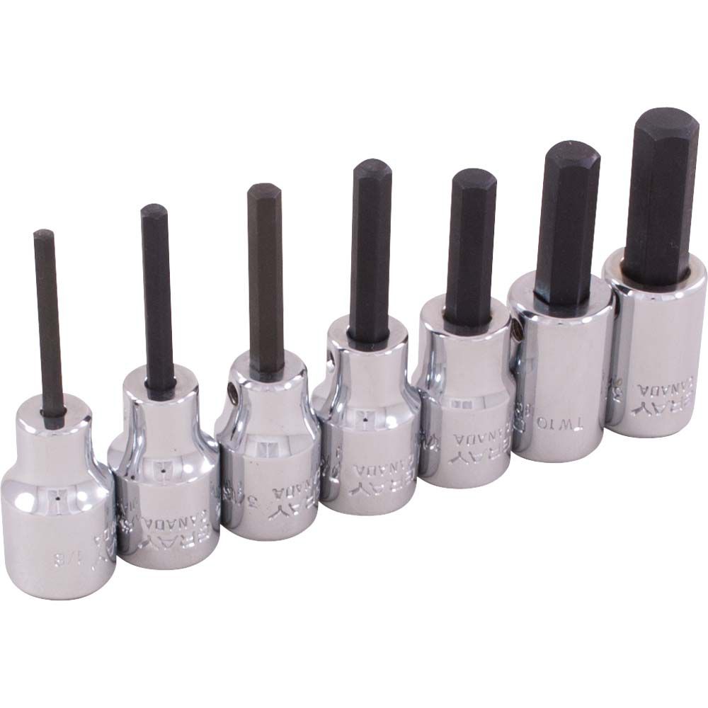 GRAY TOOLS 7Piece Socket Set Hex Head 3/8 Inch Drive Standard Sae The Home Depot Canada