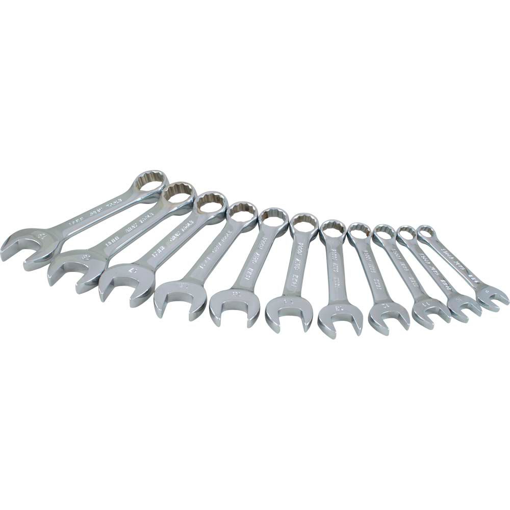 GRAY TOOLS 11Piece Metric Stubby Combination Wrench Set The Home