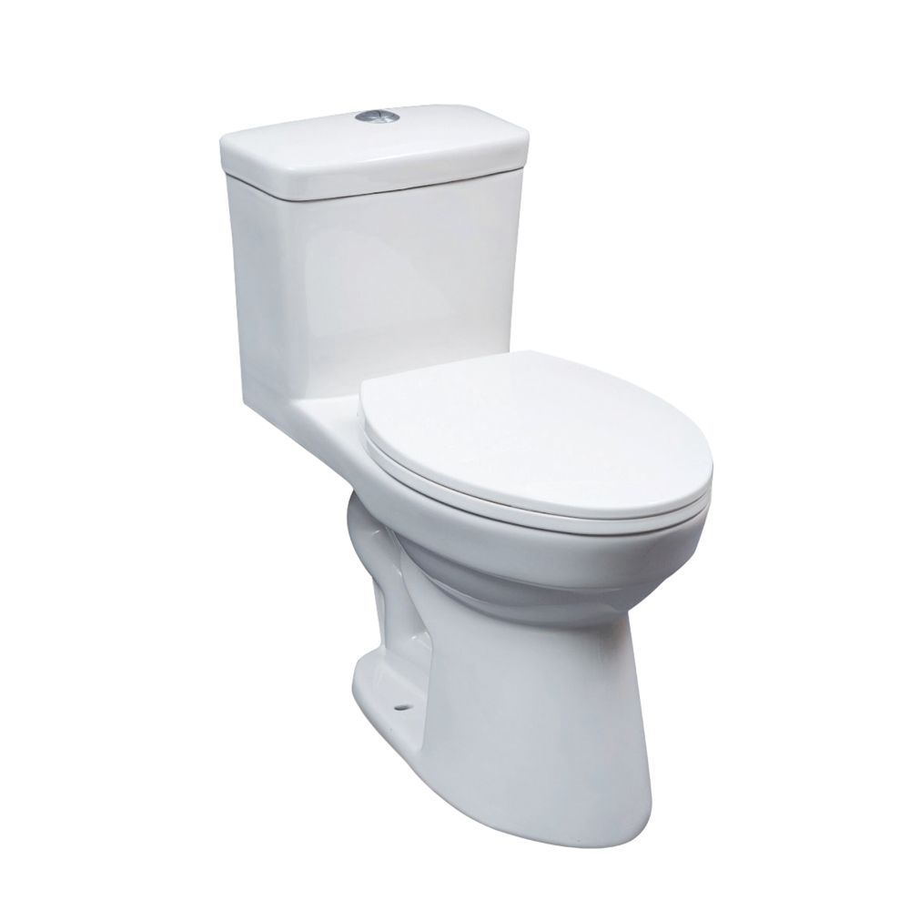 GLACIER BAY 1-Piece elongated ADA toilet DF 4/6L | The Home Depot Canada