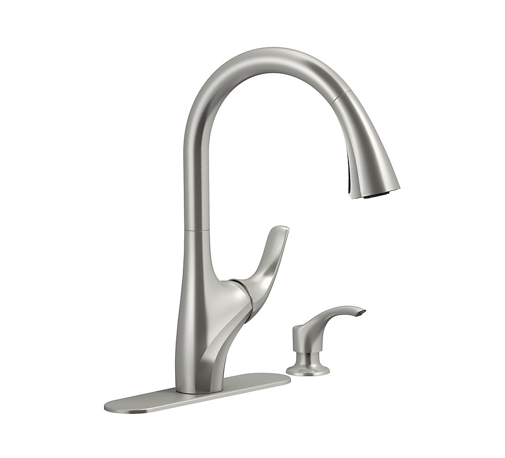 Trielle Pull Down Kitchen Faucet In Vibrant Stainless