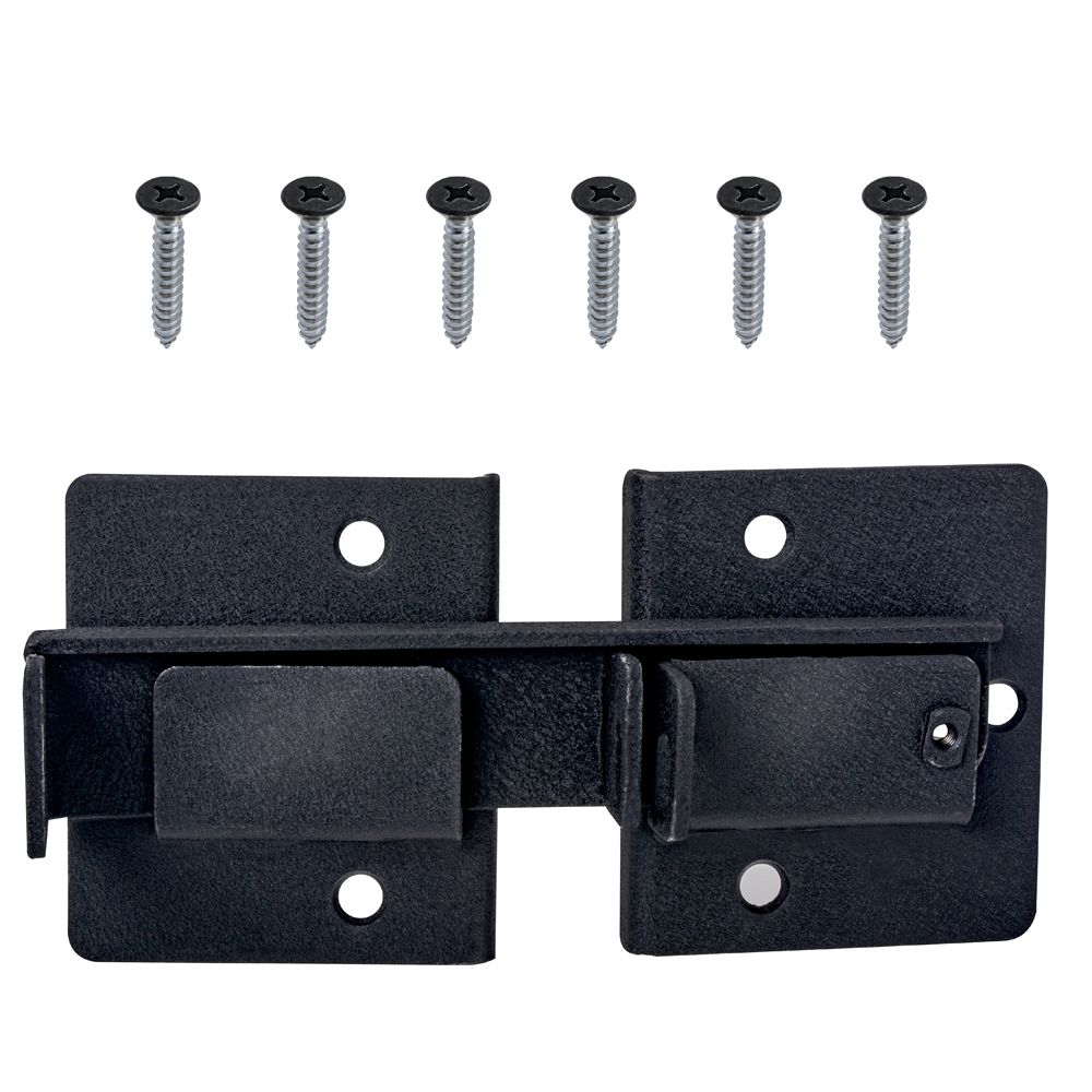 Heavy Duty Lockable Gate Flip Latch in Black Finish 1pk