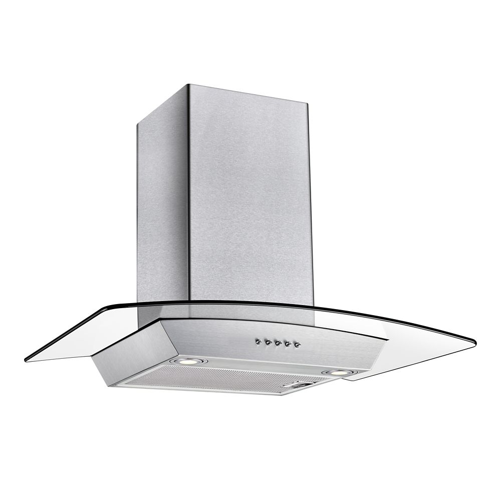 Vissani 30 Inch 300 CFM WallMount Glass Range Hood in Stainless Steel
