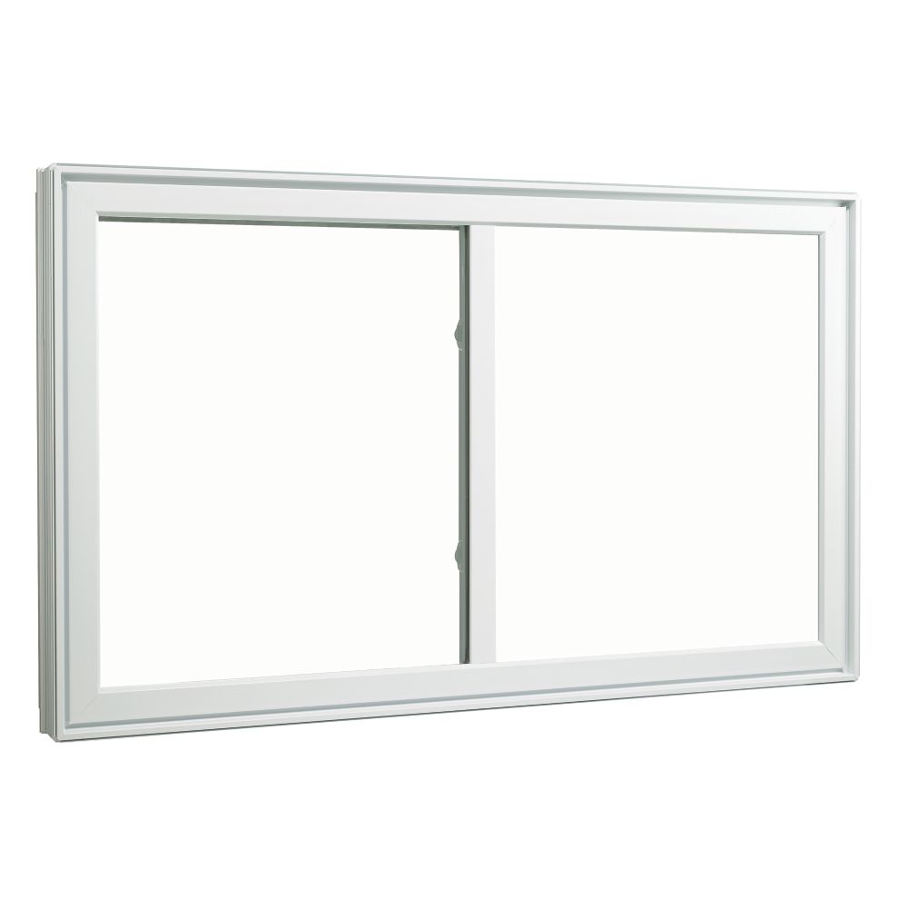 SOLENSIS 48 Inch X 48 Inch Vinyl Sliding Window with 4 1/2 Inch Frame ...