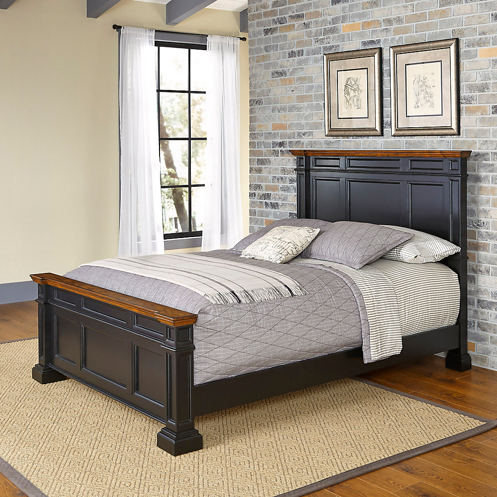 Home Styles Americana Black Queen Bed The Depot Canada Home Styles Americana Black Queen Bed