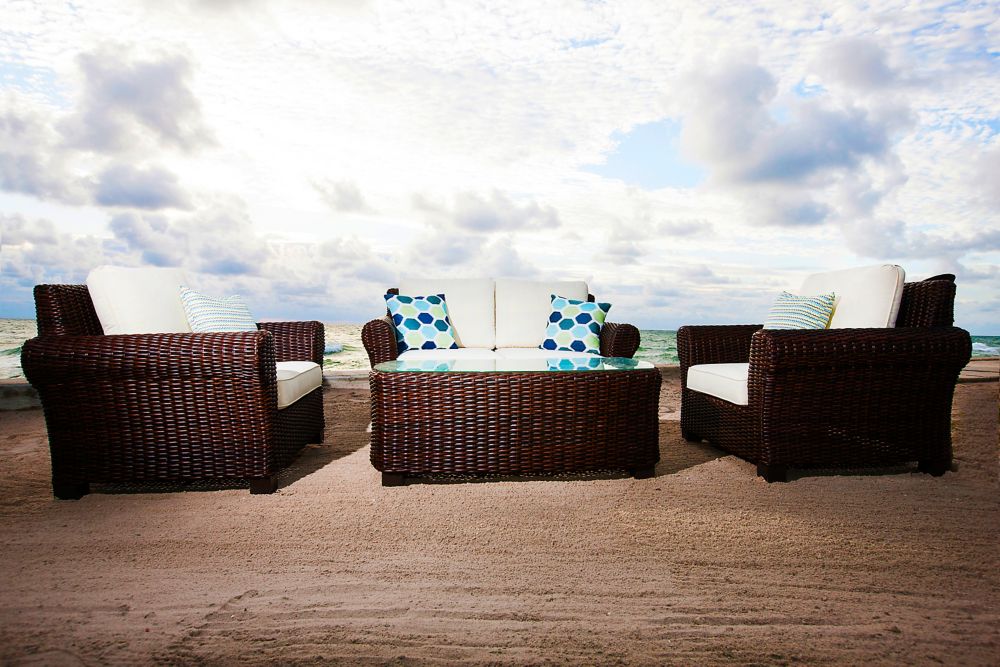 Patio Plus Palmetto 4Piece Lounge Set With Sofa The Home Depot Canada