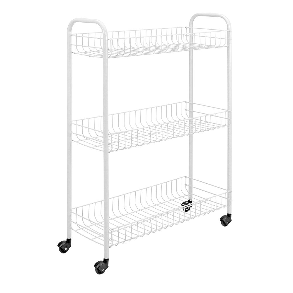 Slim Rolling Cart 3-Tier 56 X 23 X 84 CM Slim Rolling Cart 3-Tier 56 X 23 X 84 CM