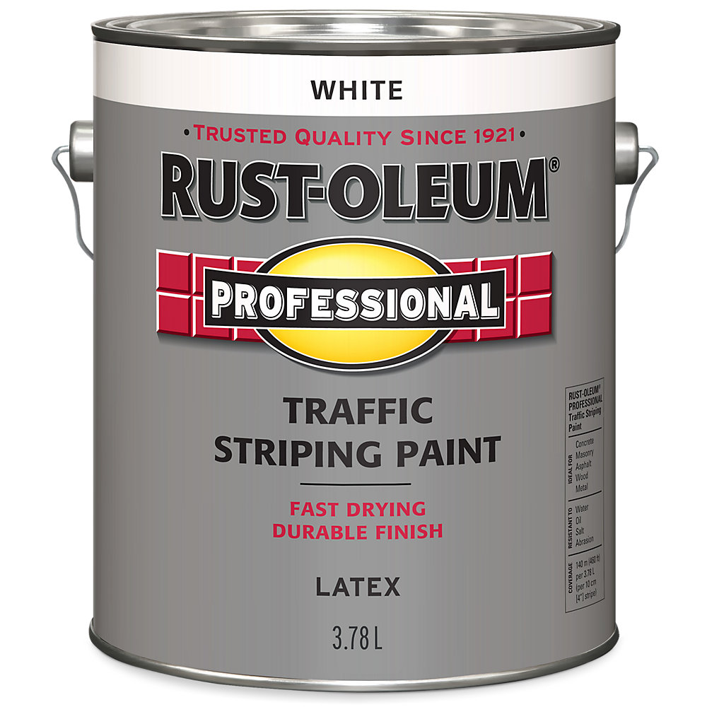 Traffic Striping Paint In White, 3.78 L Traffic Striping Paint In White, 3.78 L
