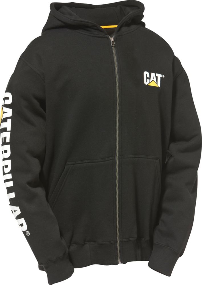 Caterpillar (CAT) Black Full Zip Hooded Sweatshirt L | The Home Depot ...