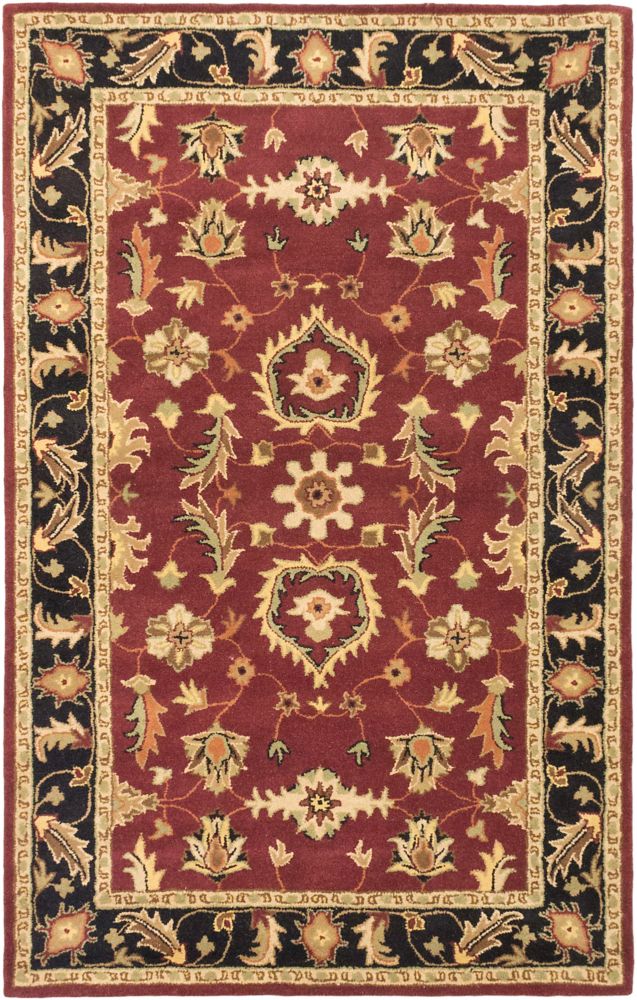 ECARPETGALLERY Timeless Red 5 ft. x 8 ft. Indoor Traditional