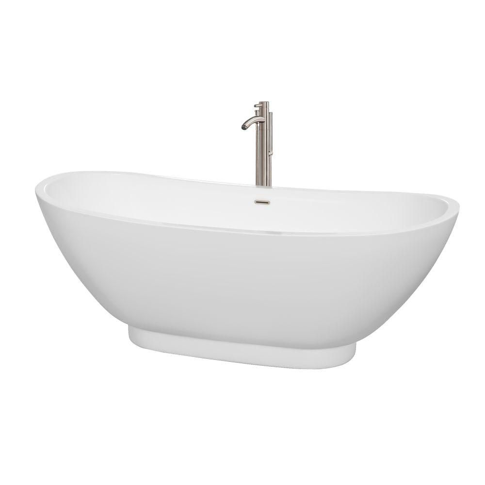 MAAX Sax Freestanding Non Whirlpool Bathtub in Platinum Gray The Home