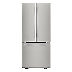 30-inch W 22 cu. ft. 3-Door French Door Refrigerator with Smart Cooling in Stainless Steel - ENERGY STAR®