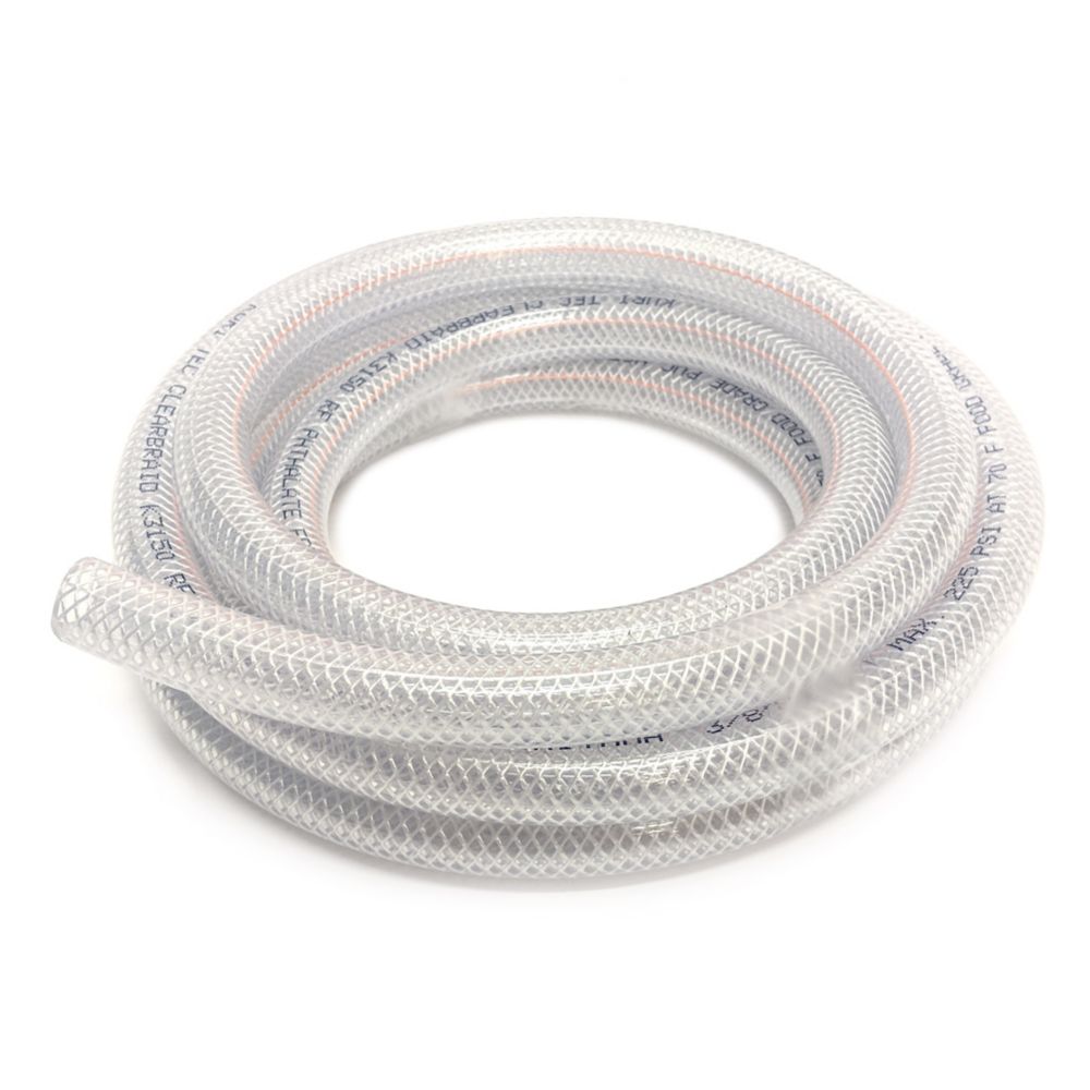 CANADA TUBING Braided Vinyl Tubing, 3/8 Inch Inside Diameter X 5/8 Inch