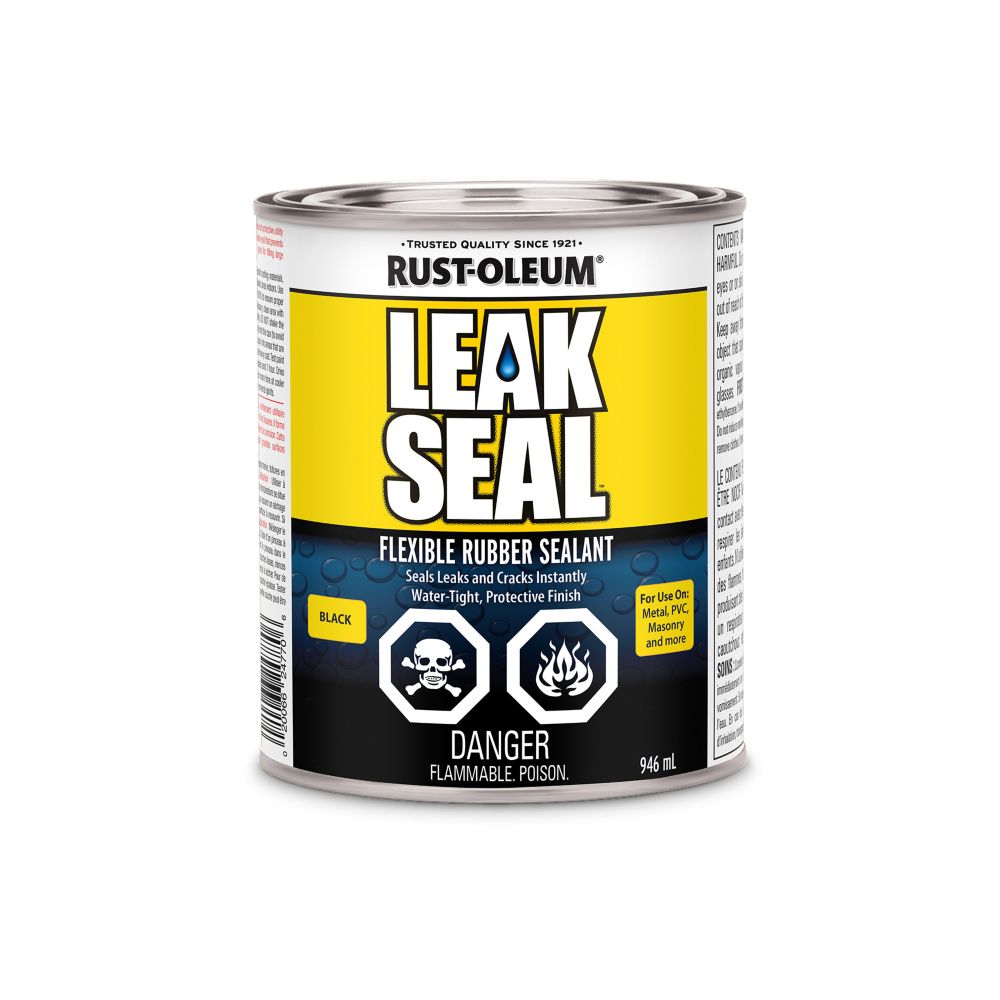LeakSeal RustOleum Leak Seal Noir 946ML Home Depot Canada