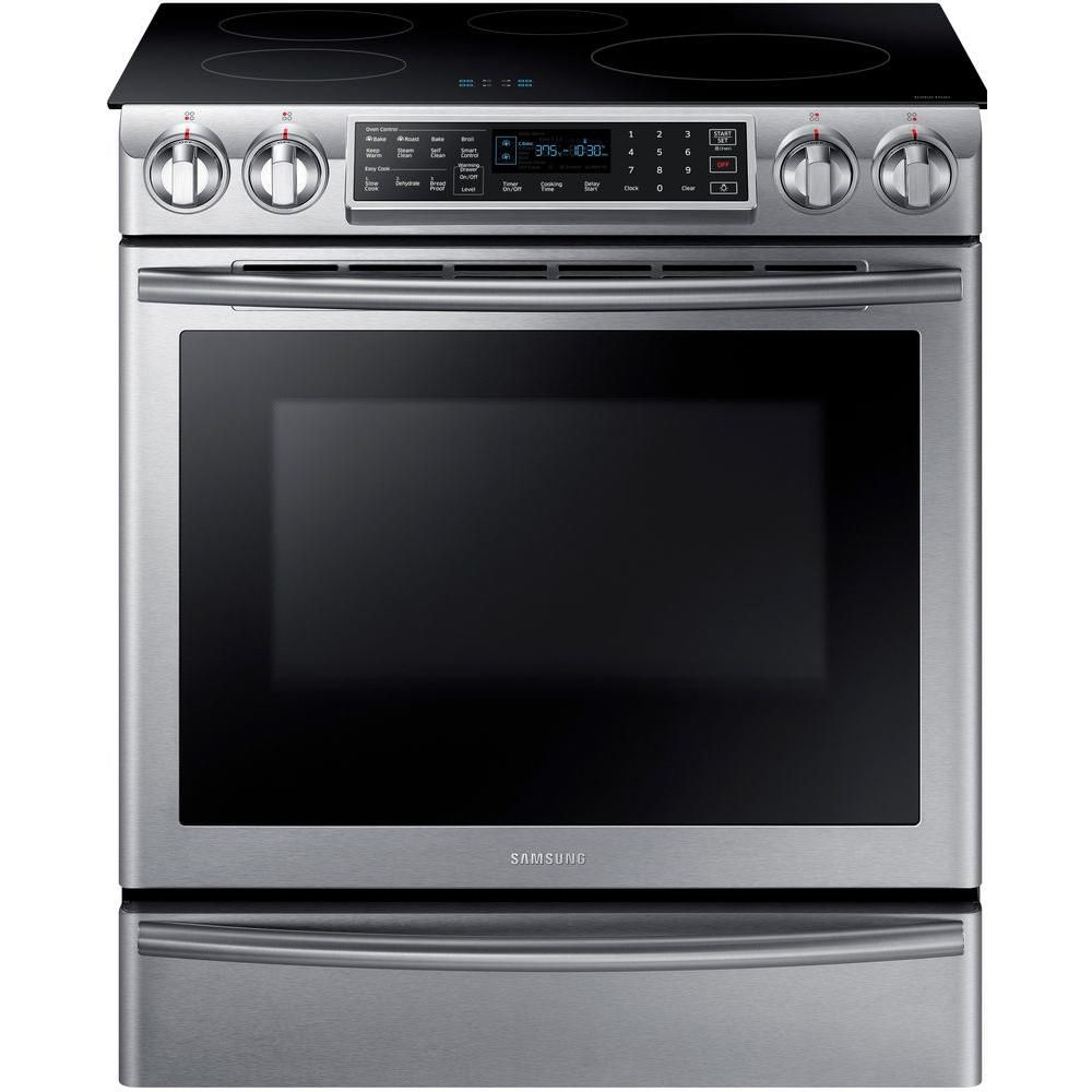 Samsung Cuisinière à induction encastrable avec four Wifi de 5,8 pi³ NE58K9560WS Home Depot