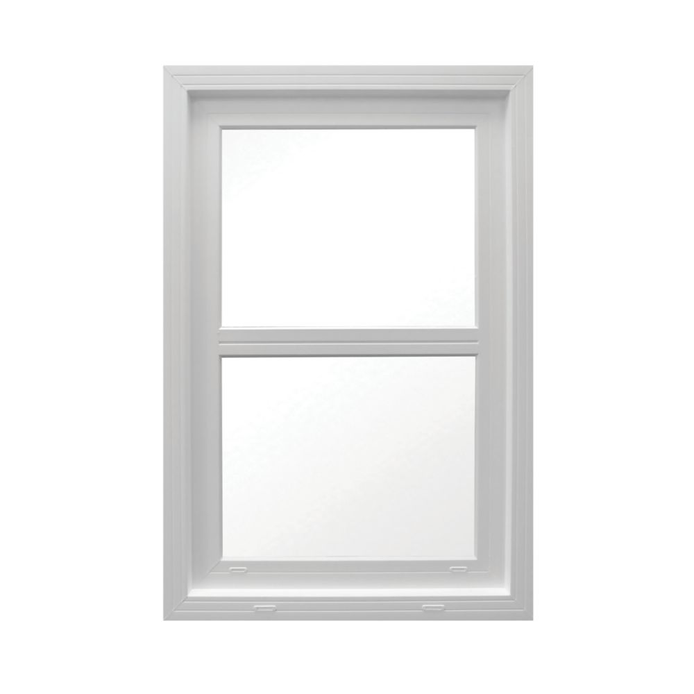SOLENSIS 30 Inch X 48 Inch Vinyl Single Hung Window with 3 1/4 Inch Frame and Integrated B